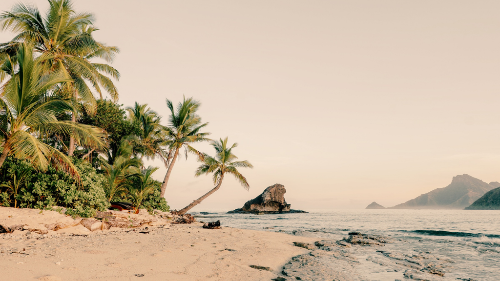 Fiji coastline, a common gateway for South Pacific travel