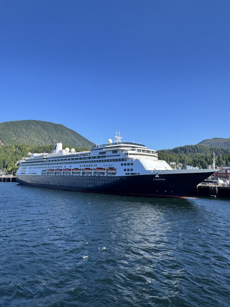Holland America Ship docked in Alaska