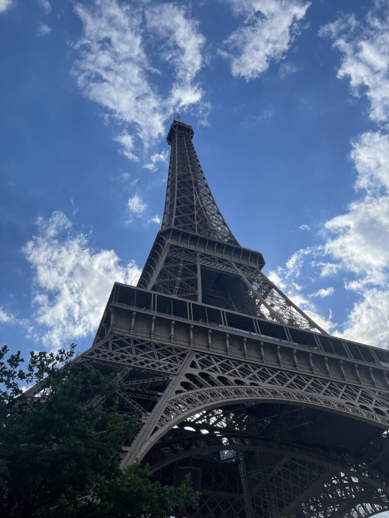 View of Eiffel Tower from below