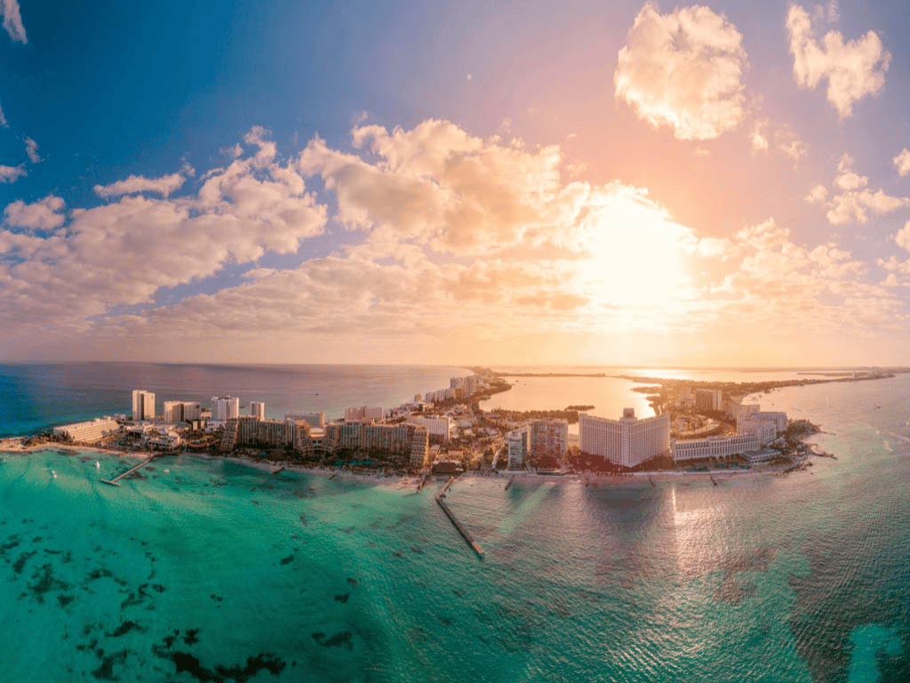 Hotel Zone in Cancun.