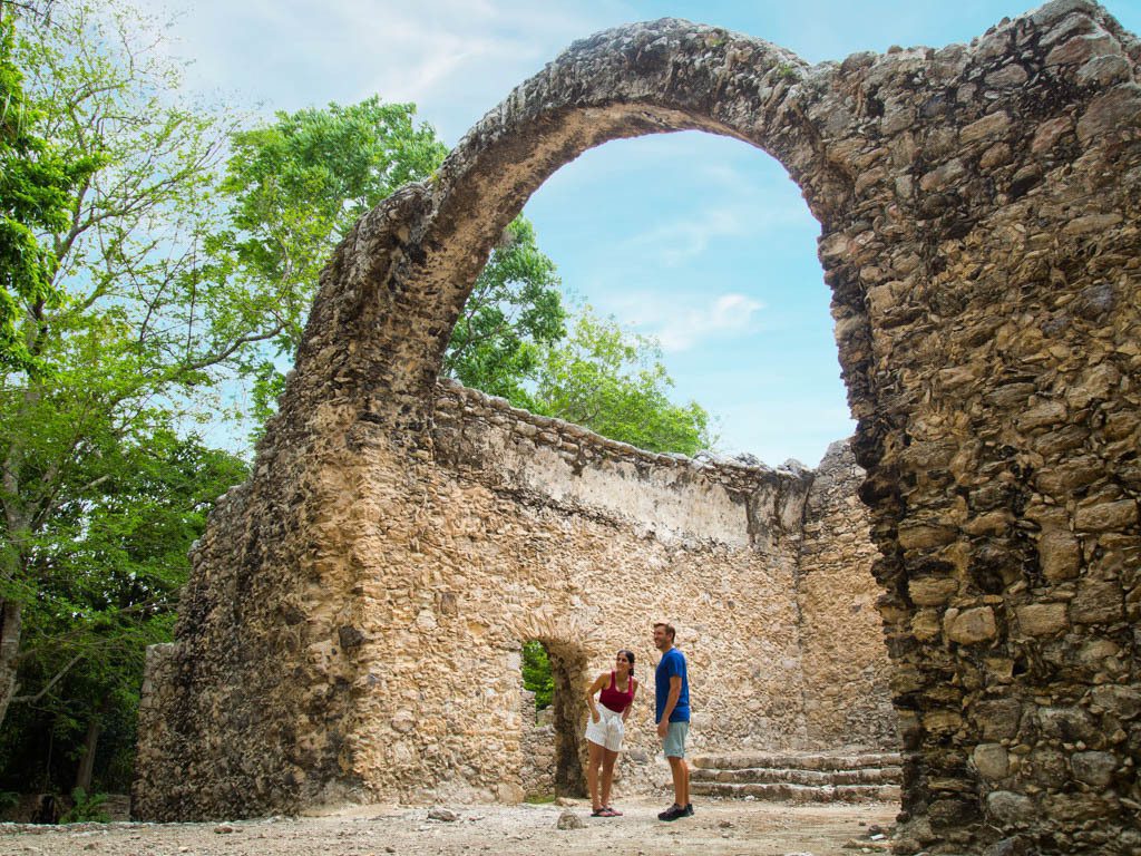 Oxtankah archaeological ruins near Chetumal