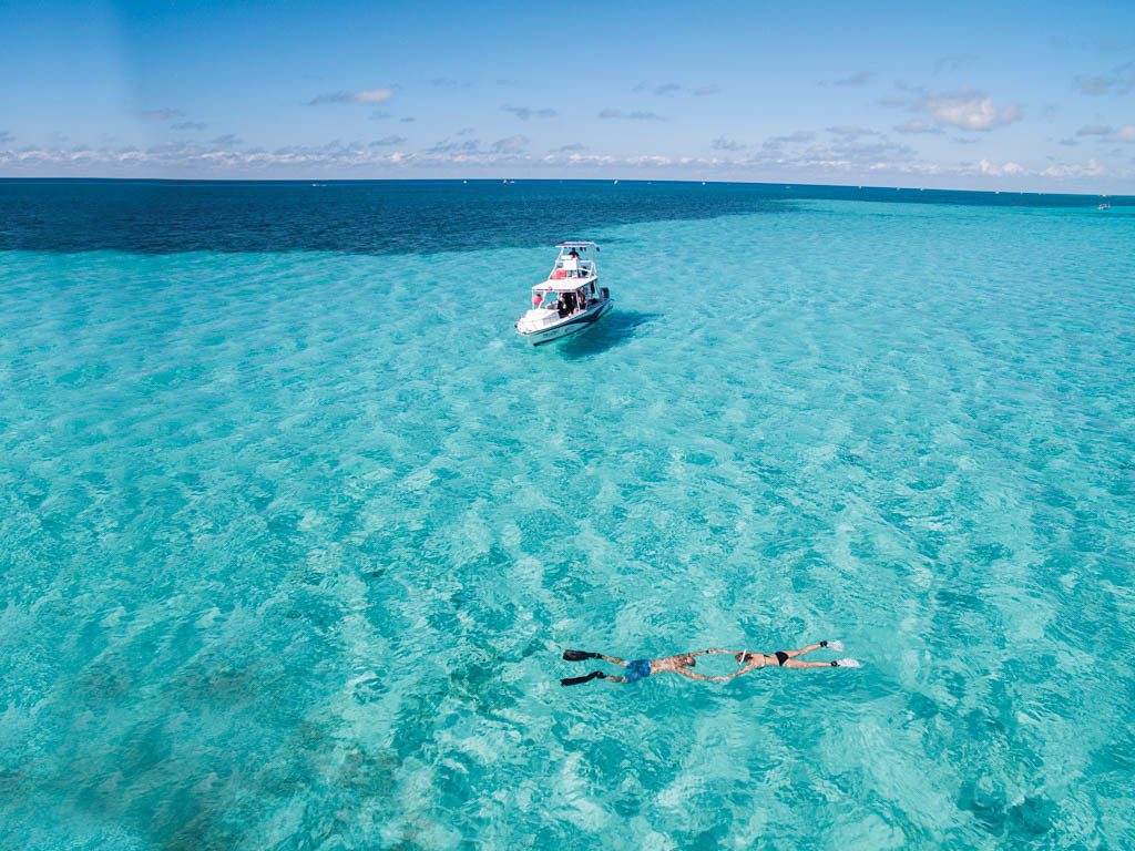 Cozumel beach and clear water