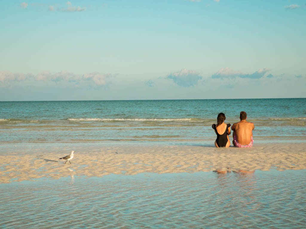 Bioluminescent beach at night Holbox