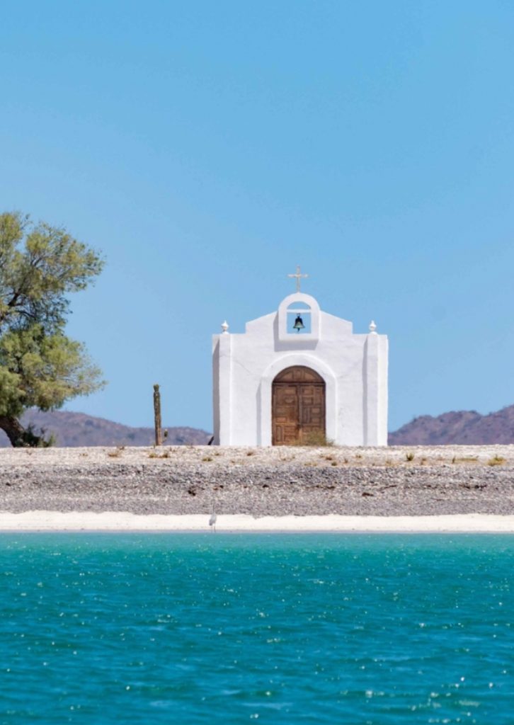 Church off bay of Loreto.