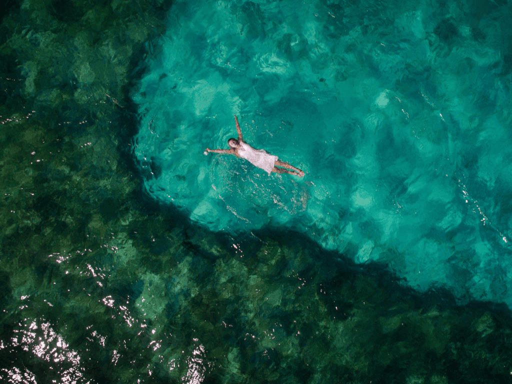 Swimmers in a Puerto Morelos cenote