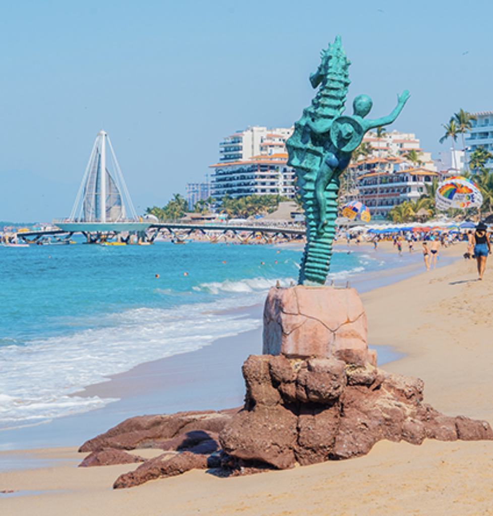 El Caballito (Boy on seahorse) statue in Puerto Vallarta