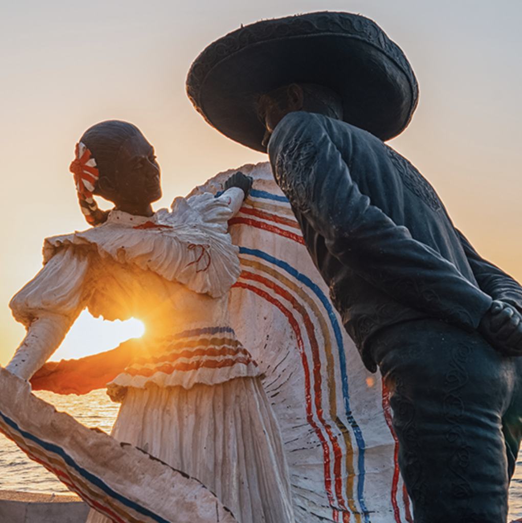 Dancing sculptures on the Malecon in Puerto Vallarta