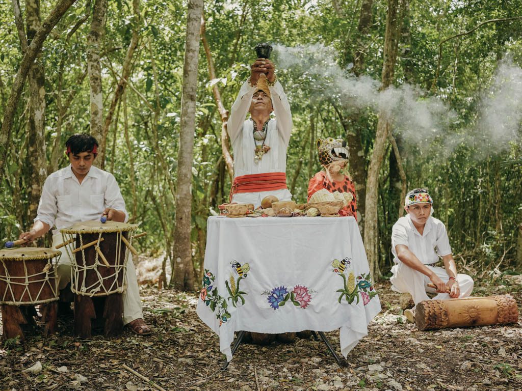 Tulum Mayan ceremony