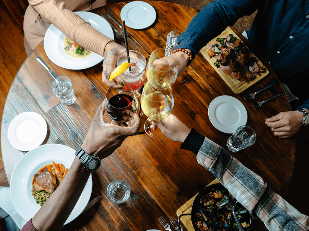 Cheers with Bermuda food
