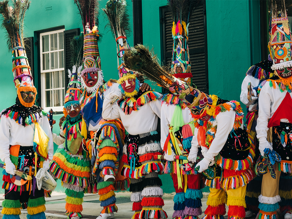 Gombey Dancers in Bermuda