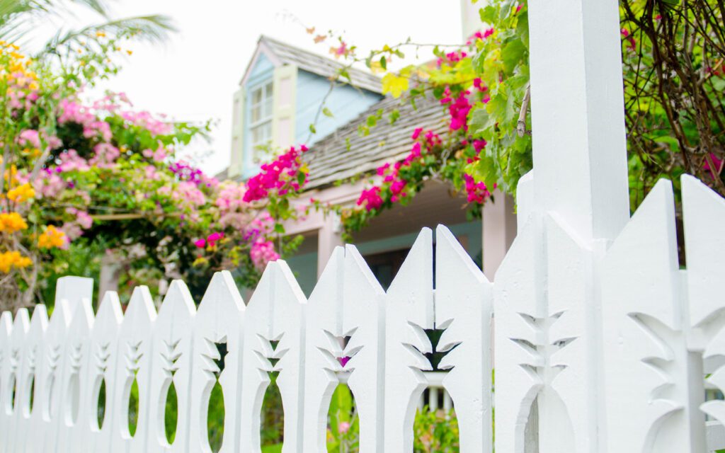 Pineapple fence on Harbour Island