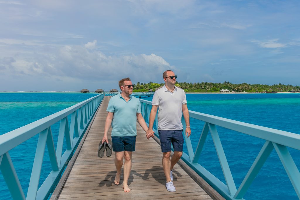 Walking along the pier