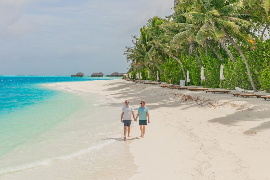 Walking along the beach
