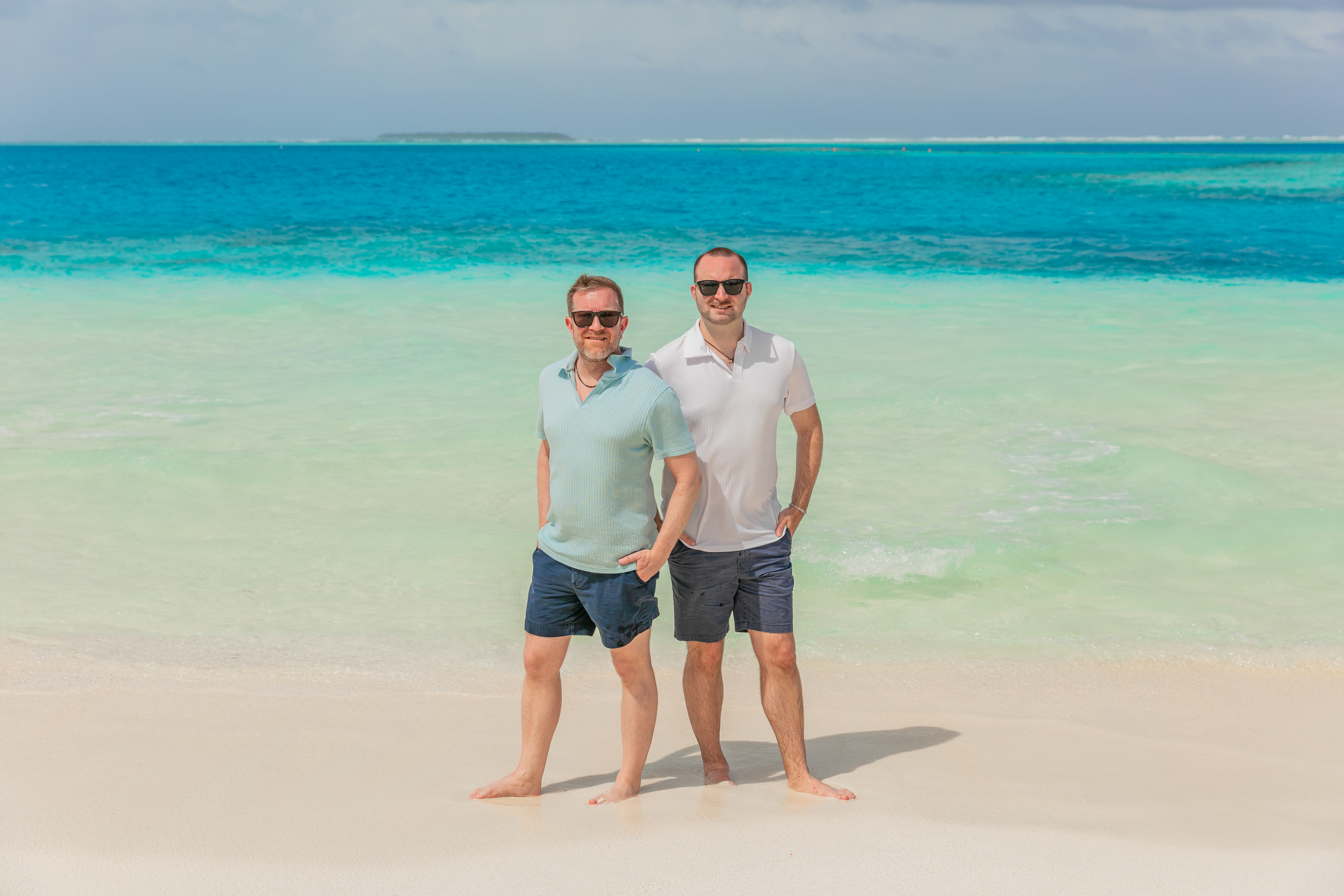 Standing on the beach
