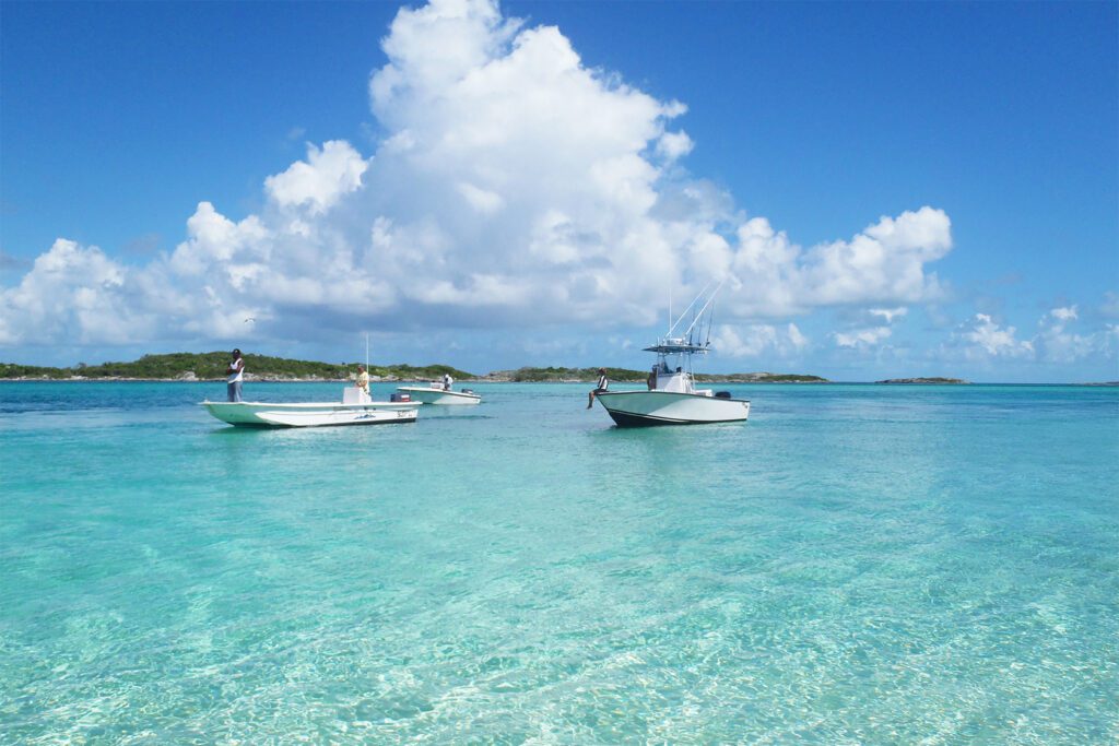 Boats along Ragged Island