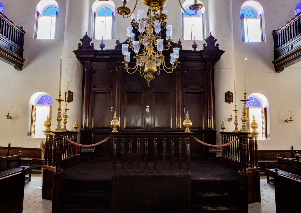 Inside the synagogue in Curacao