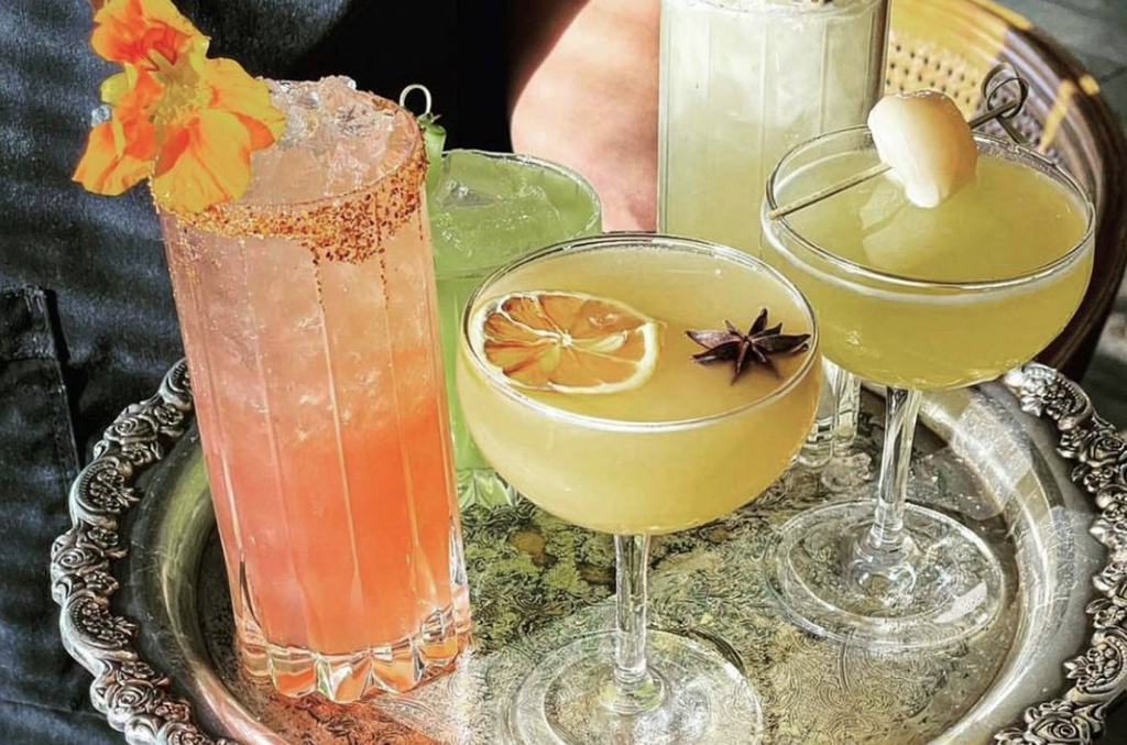 Drinks on a tray at Atlantis