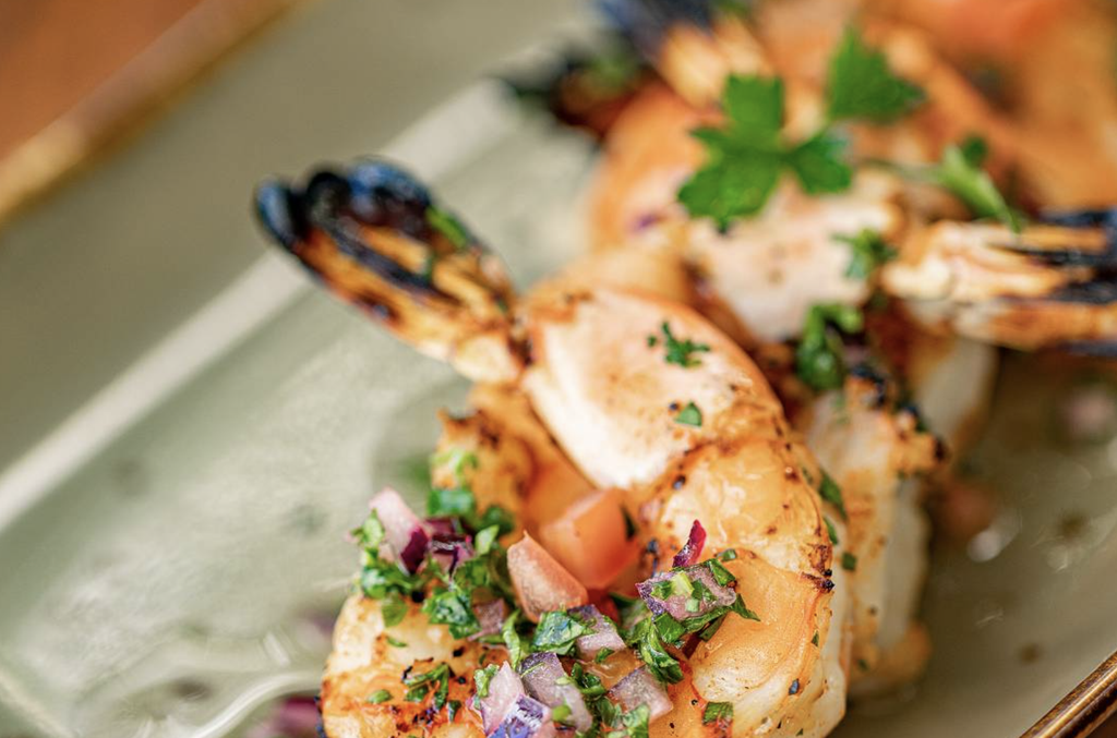 Grilled shrimp at Atlantis