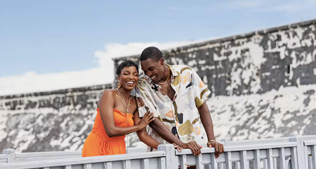 Couple exploring The Bahamas