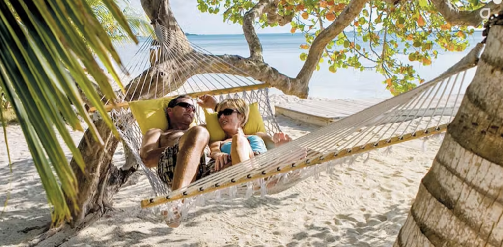 Relaxing in hammock in The Bahamas