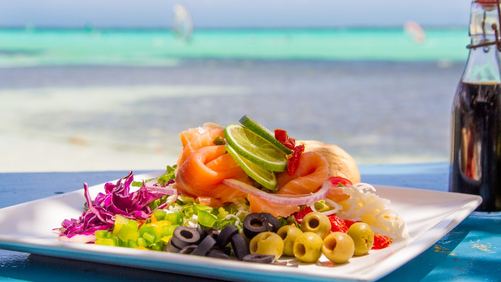 Salmon Salad in Bonaire