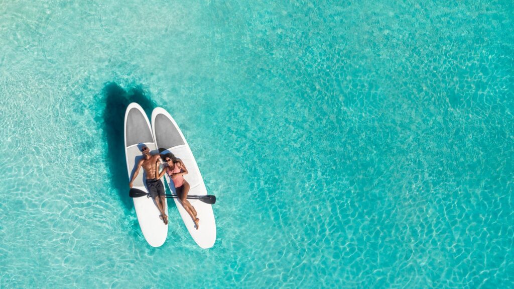 paddleboarding at Grand Bahamas